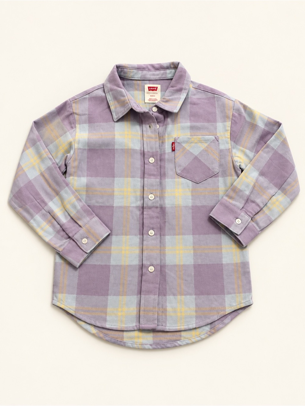 Levi's Kids Purple & Yellow Plaid Button-Down Shirt